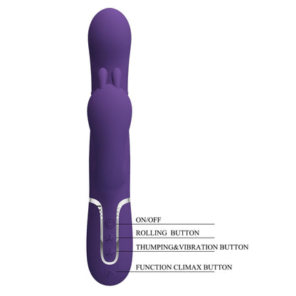 10-PRETTY LOVE - Cammy Dark Purple, Twinkled Tenderness, 7 thumping functions 7 vibration functions 4 rolling functions-10