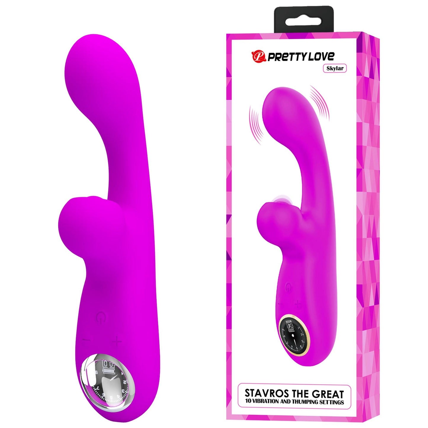 1-PRETTY LOVE - Skylar Purple, 10 vibration functions 9 speed levels 10 thumping functions-1