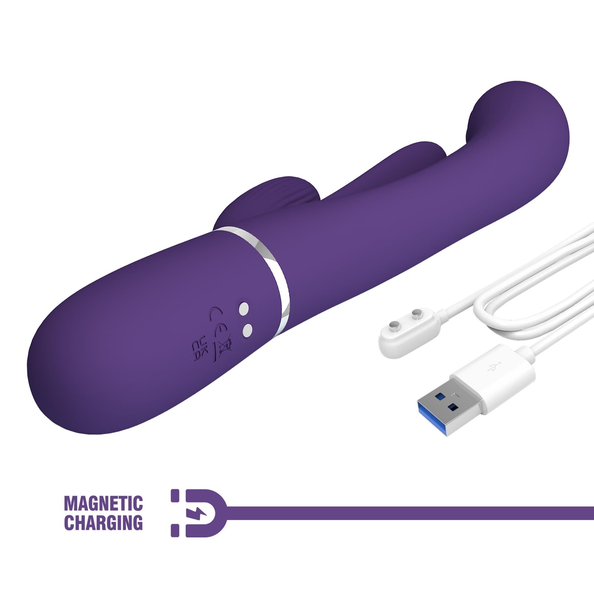 9-Wibrator króliczek PRETTY LOVE - Shonia Dark Purple, Twinkled Tenderness, 7 thumping functions 7 vibration functions-9