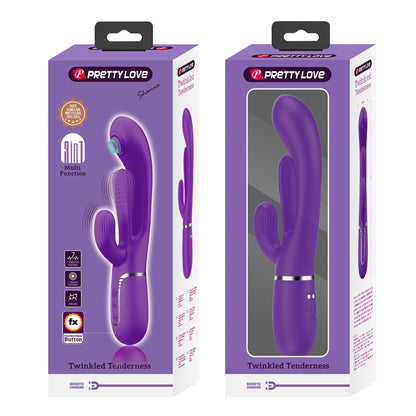10-Wibrator króliczek PRETTY LOVE - Shonia Dark Purple, Twinkled Tenderness, 7 thumping functions 7 vibration functions-10