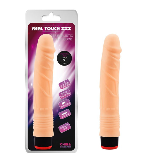 1-Realistyczny wibrator penis naturalny członek 22cm-1