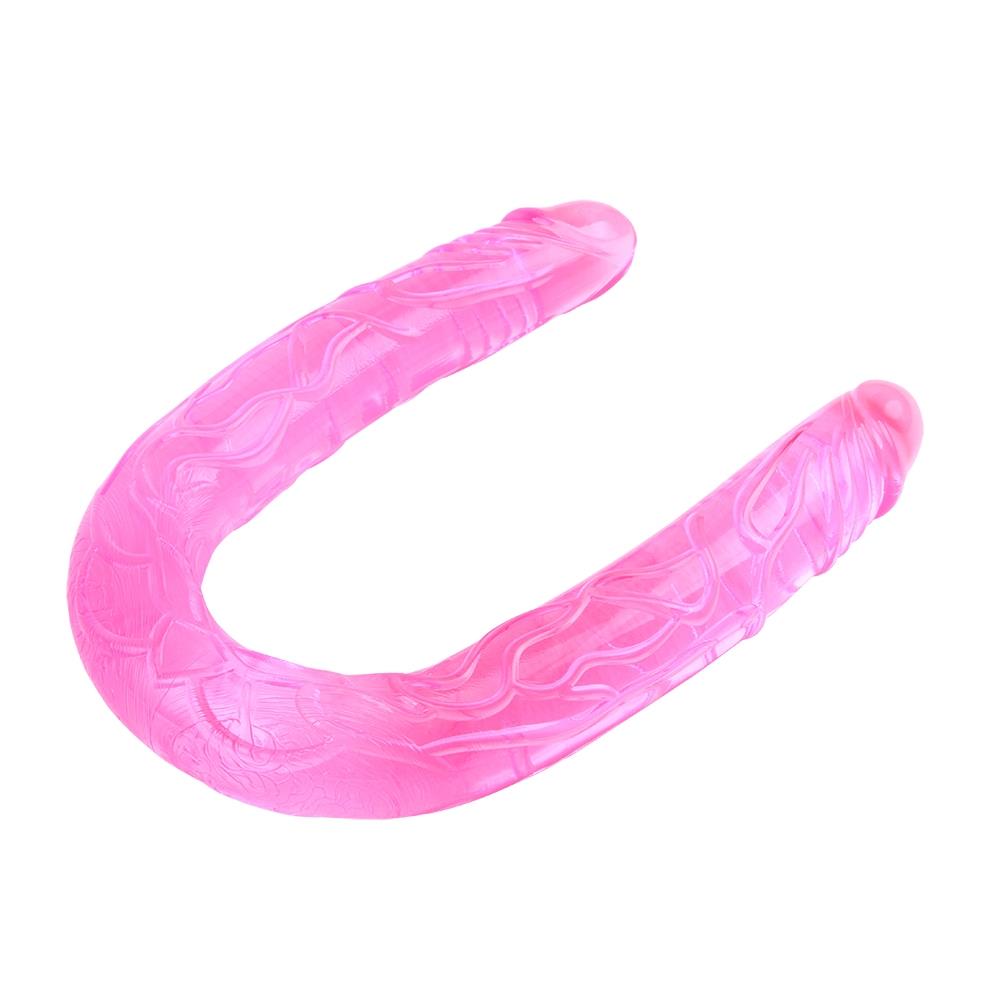 2-Podwójne realistyczne dildo waginalne analne 51cm-2