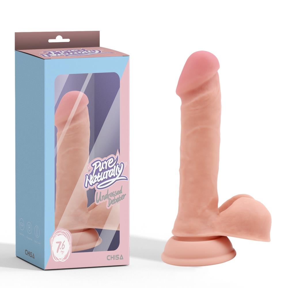 1-Dildo z przyssawką realistyczny penis jądra 19cm-1