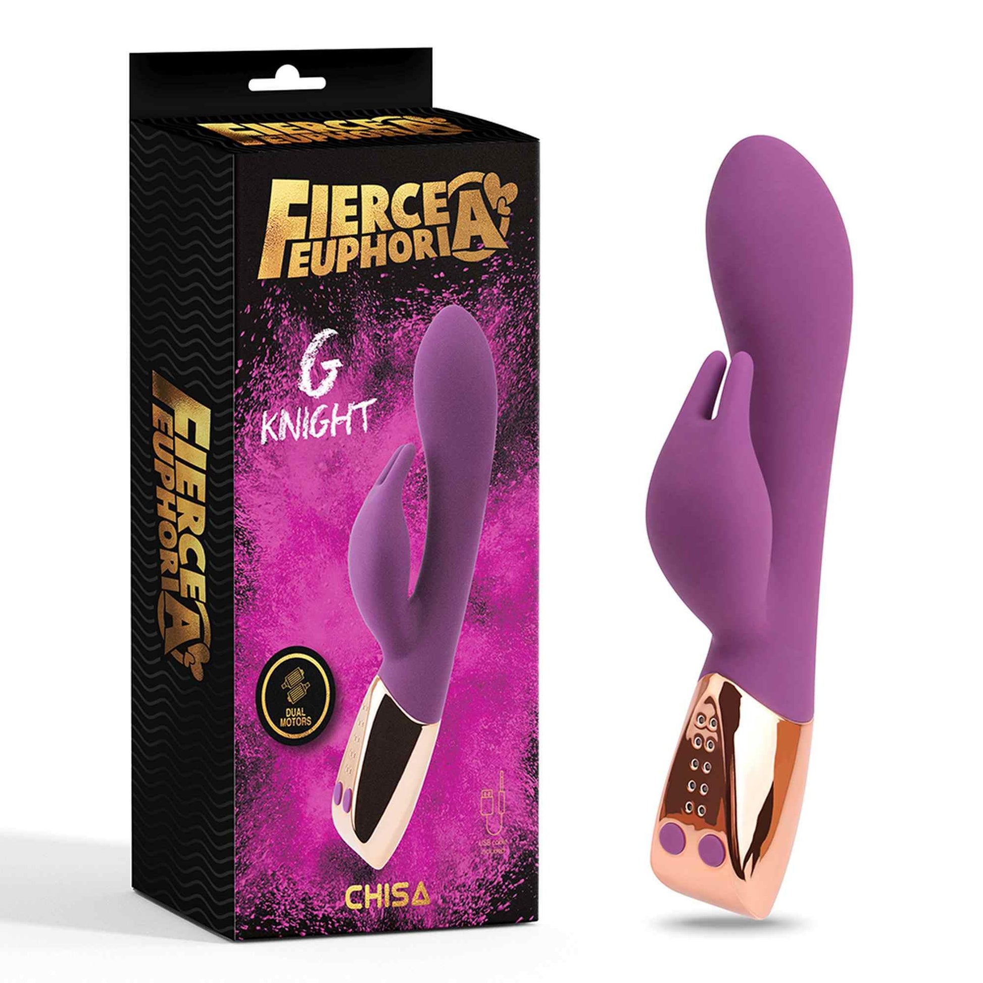 1-Wibrator fioletowy do podwójnej stymulacji 20,5 cm-1