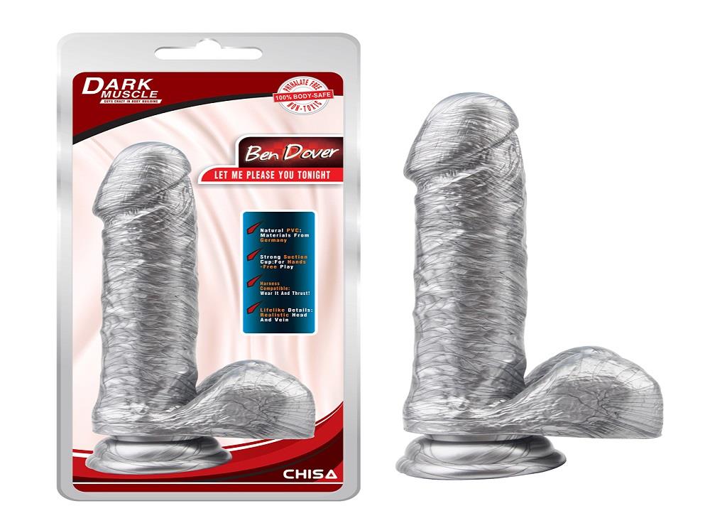 1-Dildo realistyczne członek jądram przyssawka 19 cm-1