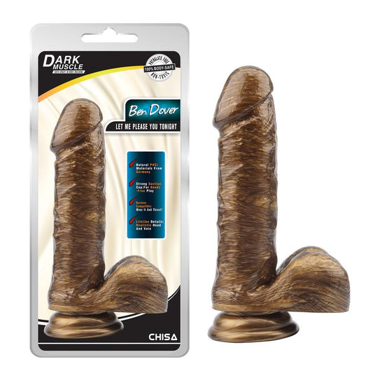 1-Dildo realistyczne członek jądram przyssawka 19 cm-1