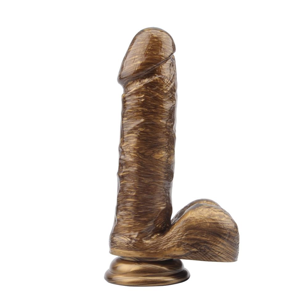 2-Dildo realistyczne członek jądram przyssawka 19 cm-2