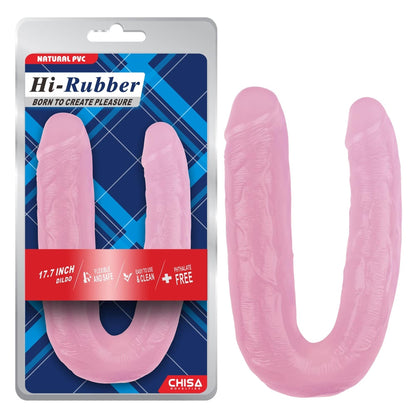 1-Wygięte różowe żylaste dildo sex lesbijski 22,5 cm-1