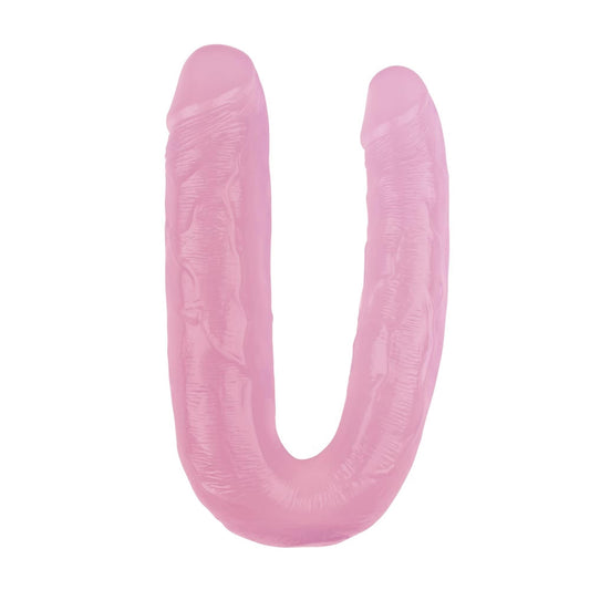 2-Wygięte różowe żylaste dildo sex lesbijski 22,5 cm-2
