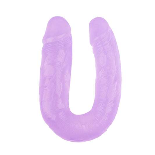 2-Wygięte podwójne żylaste dildo sex lesbijski 18 cm-2