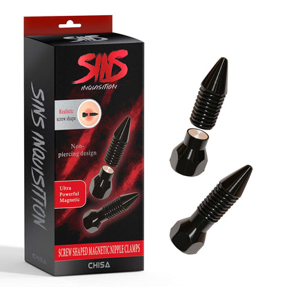 1-Screw Shaped Magnetic Nipple Clamps-1