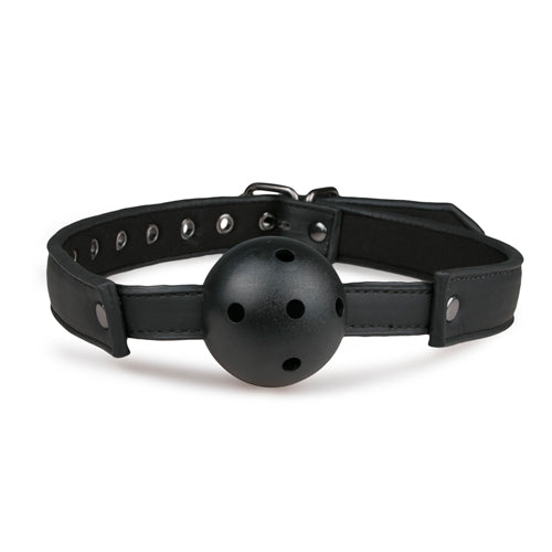 7-Knebel-Ball Gag With PVC Ball - Black-7