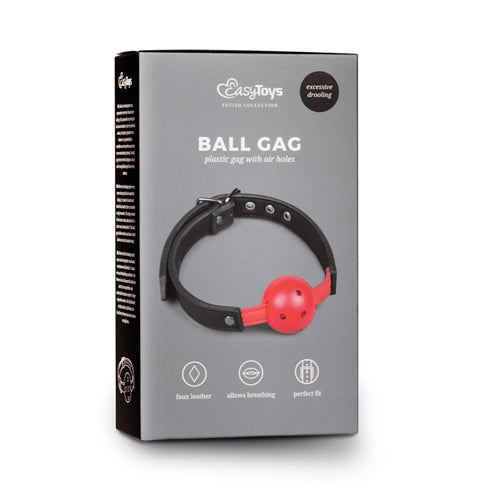 6-Knebel-Ball Gag With PVC Ball - Red-6