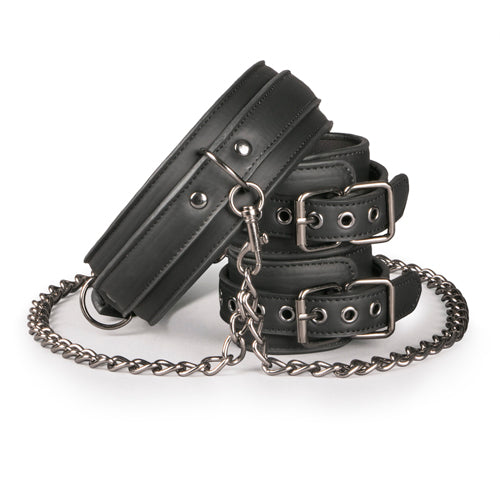 2-Kajdanki-Leather Collar With Handcuffs-2