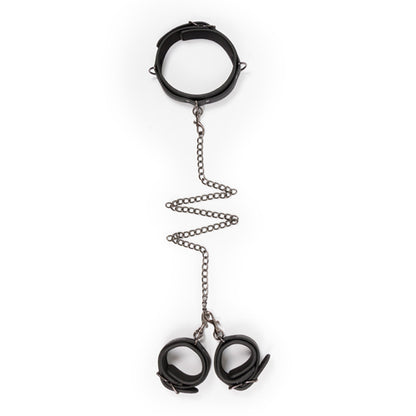 8-Kajdanki-Leather Collar With Handcuffs-8