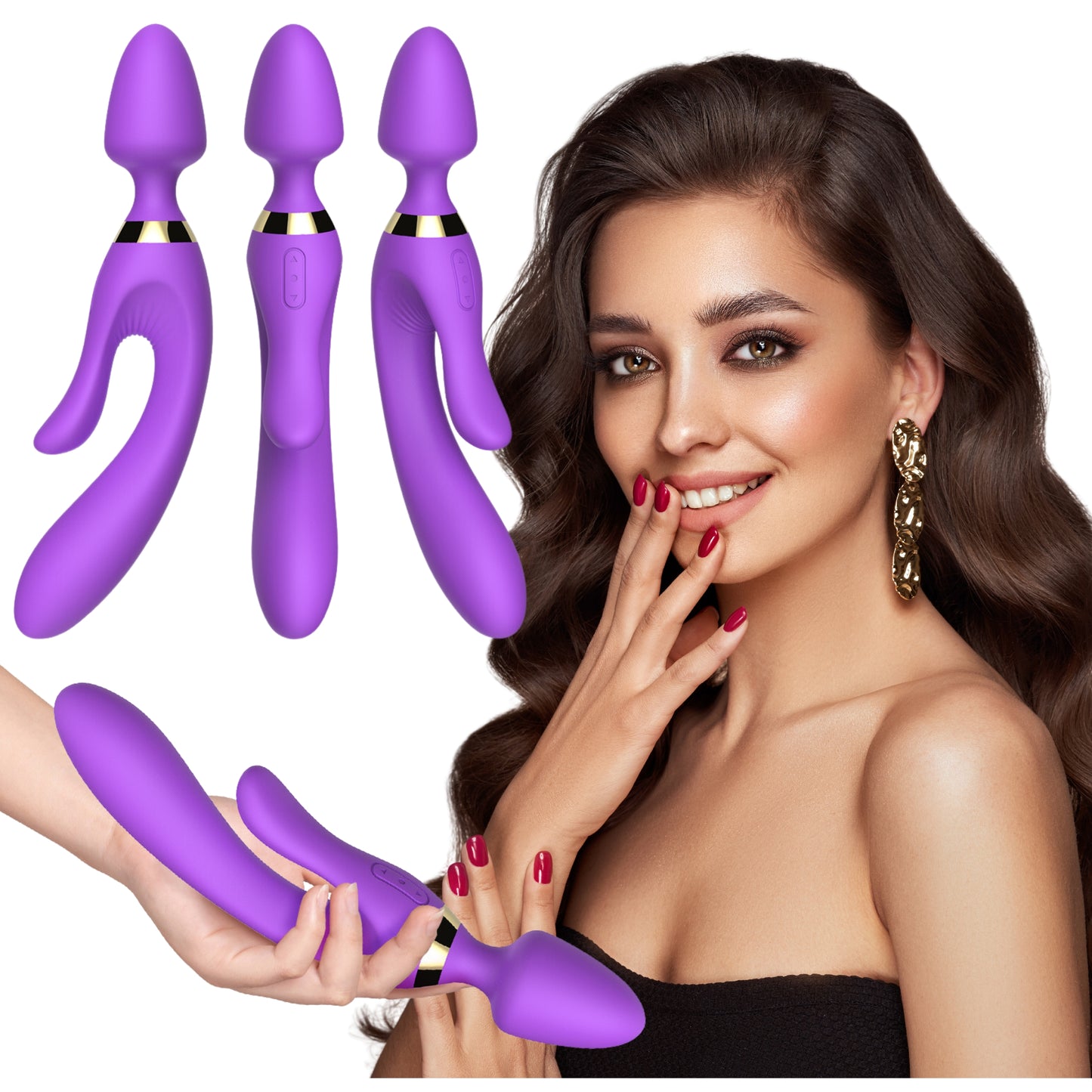 1-Masażer różdżka wibrator królik 9 trybów 23 cm sex-1