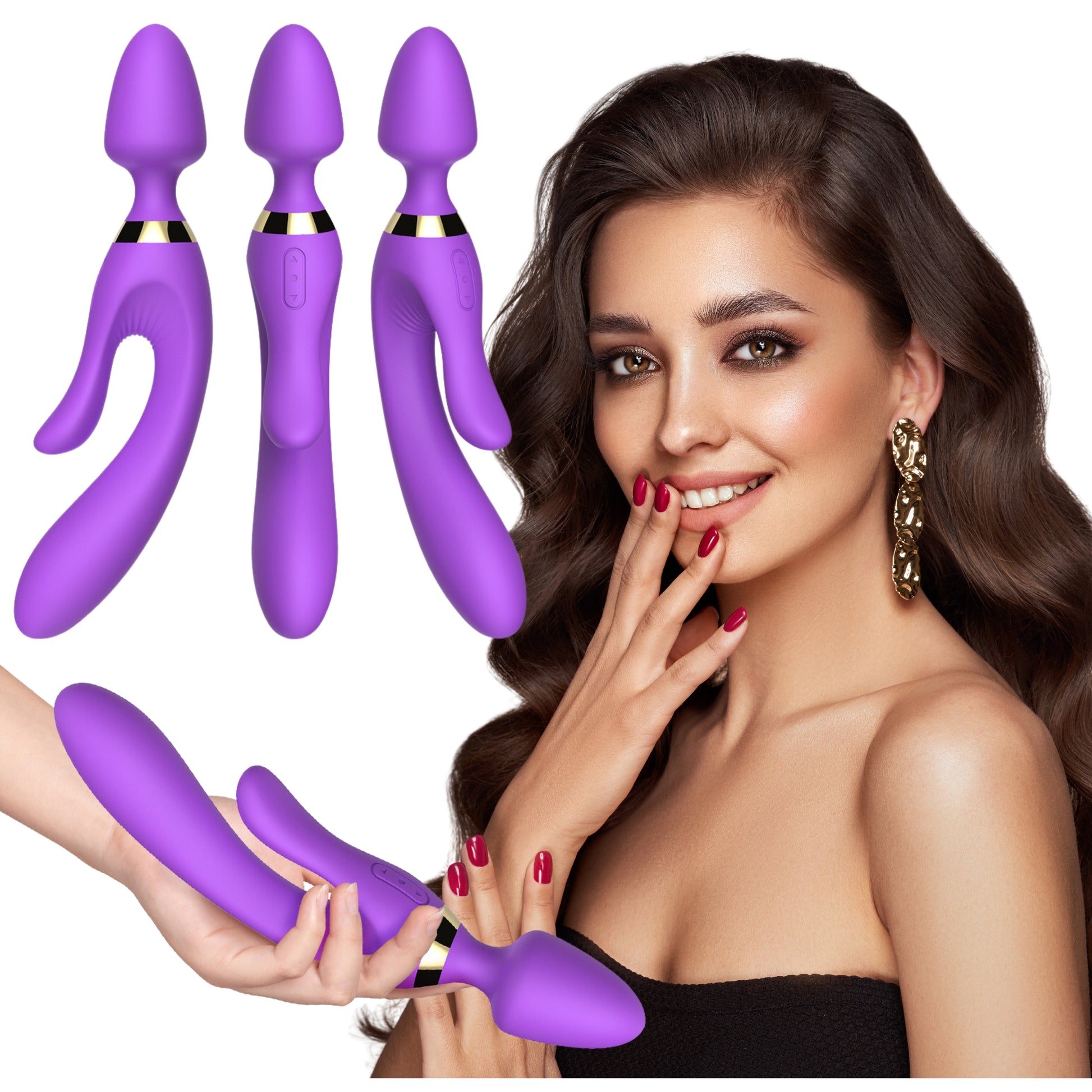 1-Masażer różdżka wibrator królik 9 trybów 23 cm sex-1