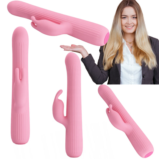 1-Królik wibrator z masażerem rotacyjny 18cm 4tryby-1