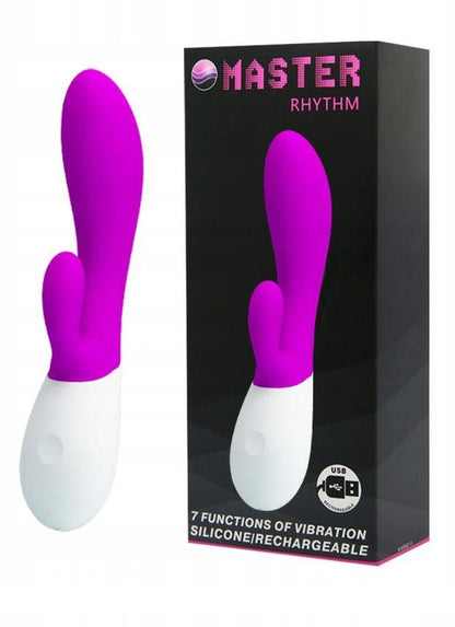 1-Wibrator z masażerem łechtaczki 2 silniki 19cm usb-1