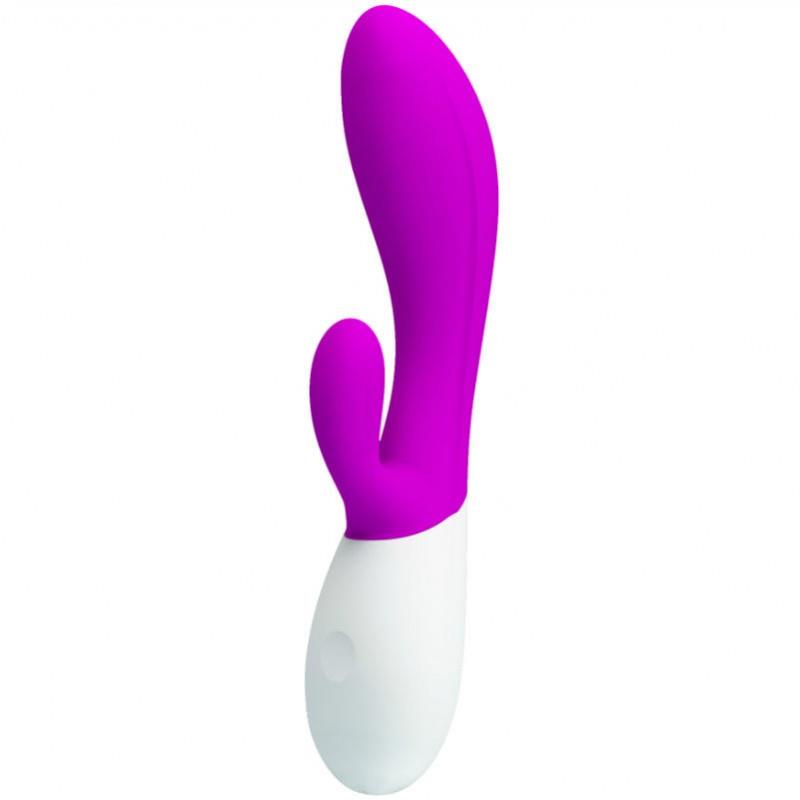 2-Wibrator z masażerem łechtaczki 2 silniki 19cm usb-2