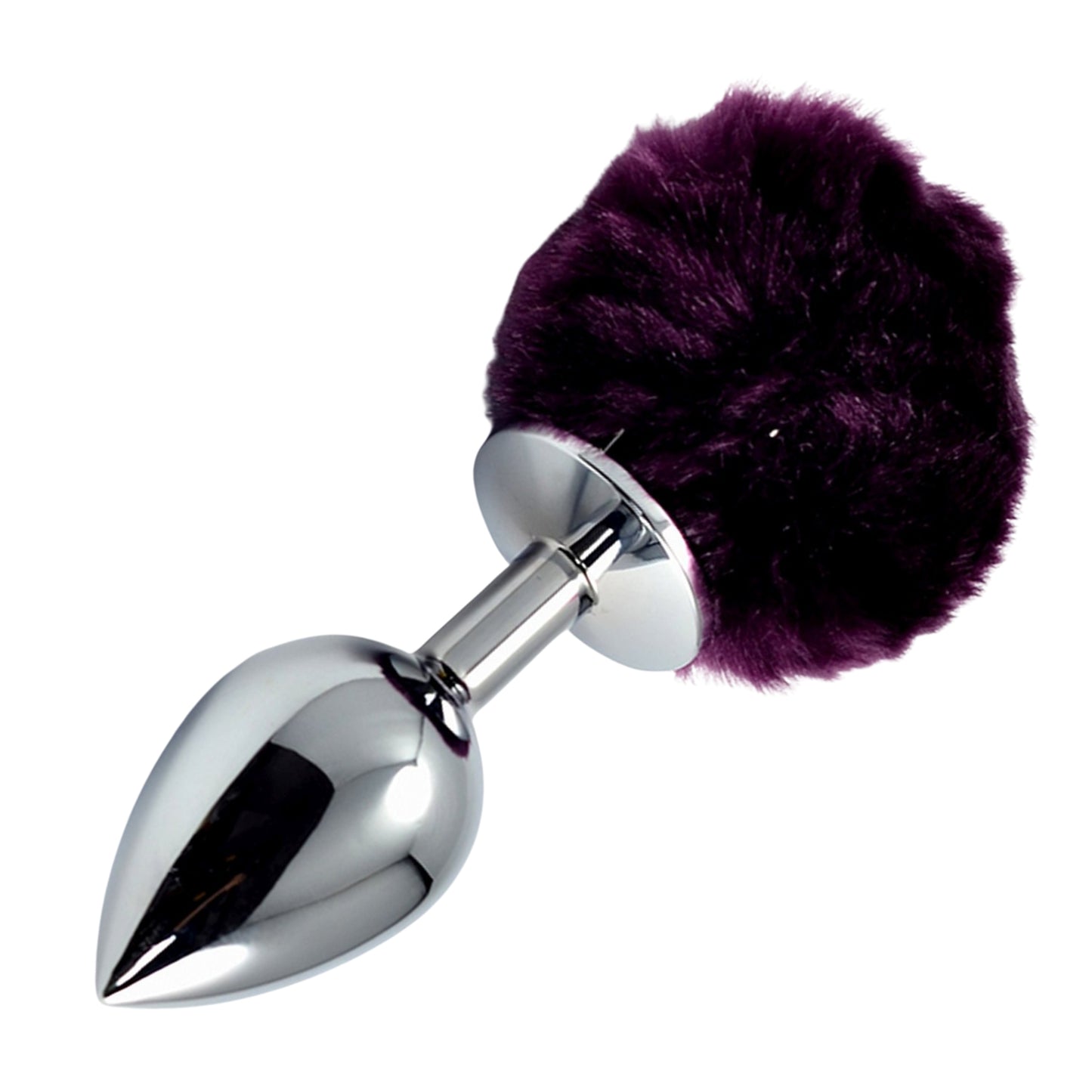 1-Metalowy korek analny z fioletowym puszkiem 8 cm-1