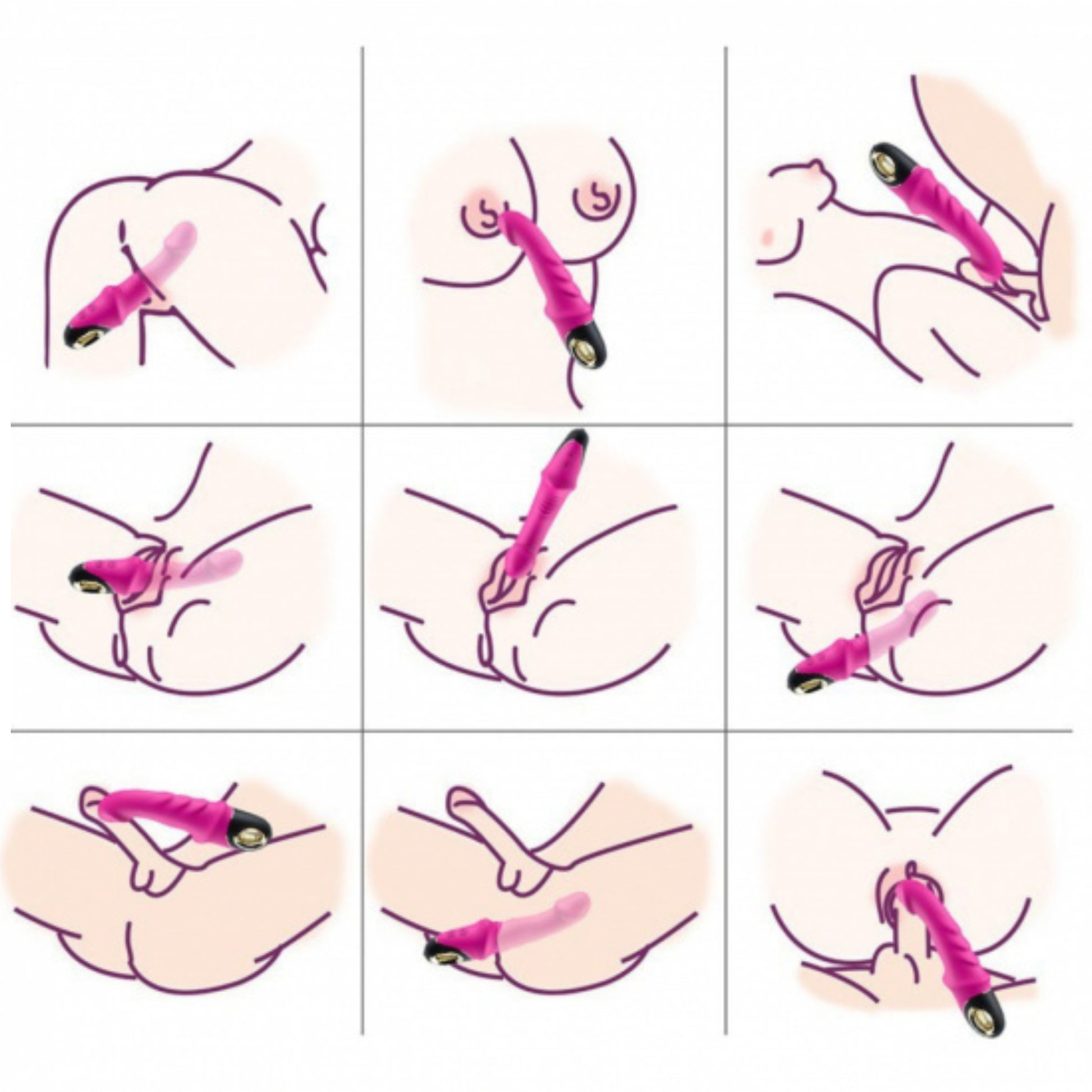 7-Wibrator do punktu g sex masażer 9 trybów 22 cm-7